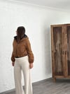 SERENA KAHVE BASKILI KISA MONT