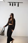 SET FİRE ÇITÇITLI SİYAH PANTOLON