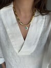 SEVRA GOLD MAVİ UÇLU KOLYE