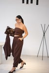 SİTY DANTEL DETAYLI KAHVE PANTOLON