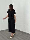 SODURO BEL DETAYLI SİYAH PANTOLON
