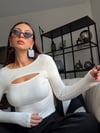 SONTİ ÖN PENCERE DETAYLI BEYAZ BLUZ