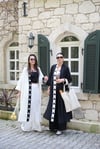 SORELLE ŞERİT DETAYLI BEYAZ KAFTAN