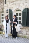 SORELLE ŞERİT DETAYLI BEYAZ KAFTAN