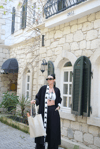 SORELLE ŞERİT DETAYLI SİYAH KAFTAN