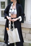 SORELLE ŞERİT DETAYLI SİYAH KAFTAN