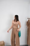 SÜMER BİSKÜVİ ÖRGÜ DETAYLI PANTOLON