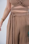 SÜMER BİSKÜVİ ÖRGÜ DETAYLI PANTOLON