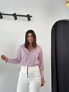 SUNG ÇİZGİLİ PEMBE GÖMLEK