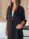 SUYETO SİYAH  KAFTAN ELBİSE