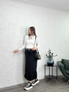 TAJE DAMLA AÇIKLI BEYAZ TRİKO