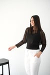 TALSE SİYAH TÜL 2Lİ BLUZ