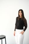 TALSE SİYAH TÜL 2Lİ BLUZ