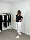 TEKLY SİYAH TASARIM BLUZ