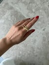 THREE ÇİZGİLİ GOLD YÜZÜK