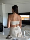 TİE DESENLİ BEJ CROP