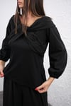TONY SİYAH TASARIM BLUZ