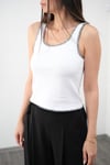 TOSA DİKİŞ DETAYLI BEYAZ ATLET