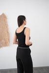 TOSA DİKİŞ DETAYLI SİYAH ATLET