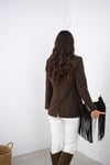 TROPE GOLD DÜĞMELİ KAHVE BLAZER