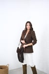 TROPE GOLD DÜĞMELİ KAHVE BLAZER
