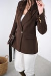 TROPE GOLD DÜĞMELİ KAHVE BLAZER