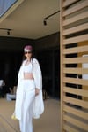 URBAN SİLK KOLYELİ BEYAZ KAFTAN