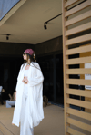 URBAN SİLK KOLYELİ BEYAZ KAFTAN