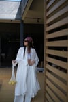 URBAN SİLK KOLYELİ BEYAZ KAFTAN