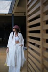 URBAN SİLK KOLYELİ BEYAZ KAFTAN