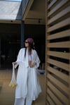 URBAN SİLK KOLYELİ BEYAZ KAFTAN