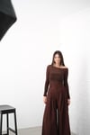 VALENTİ GENİŞ PAÇA BORDO PANTOLON