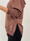VANNA KAHVE ÇITÇITLI TASARIM SWEATSHİRT
