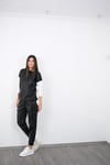 VANZO SİYAH DERİ JOGGER PANTOLON
