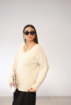 VELA SİMLİK V YAKA KEMİK TRİKO