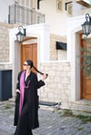 VELİN MOR/SİYAH KOLYELİ KAFTAN