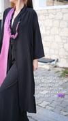 VELİN MOR/SİYAH KOLYELİ KAFTAN