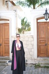 VELİN MOR/SİYAH KOLYELİ KAFTAN