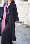 VELİN MOR/SİYAH KOLYELİ KAFTAN