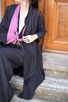 VELİN MOR/SİYAH KOLYELİ KAFTAN
