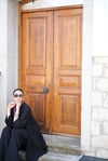 VELİN MOR/SİYAH KOLYELİ KAFTAN