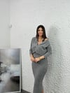 VENA GRİ HIRKALI ELBİSE
