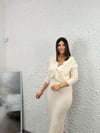 VENA KREM HIRKALI ELBİSE