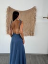 VERA OMUZ BAĞLAMALI İNDİGO ELBİSE