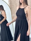 VERA OMUZ BAĞLAMALI SİYAH ELBİSE