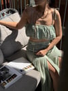 VİLCA ÇİZGİLİ YIRTMAÇLI PANTOLON