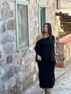 VİNA FERMUAR DETAYLI SİYAH TRİKO ETEK