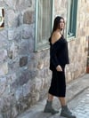 VİNA FERMUAR DETAYLI SİYAH TRİKO ETEK