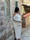 VİNA KOL FERMUARLI EKRU BLUZ