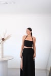 VİVİ BAĞLAMALI SİYAH CROPTOP